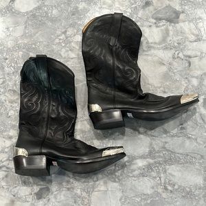 Men’s black Tony Lama’s cowboy boots